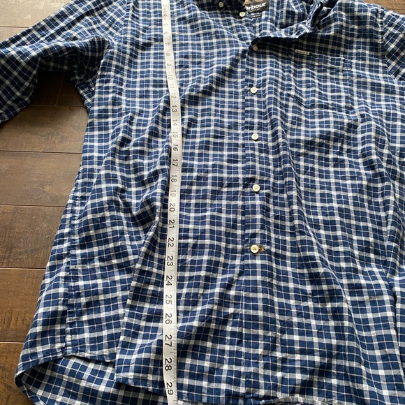 Barbour Howard Tailored Navy and white button down shirt - Picture 5 of 12